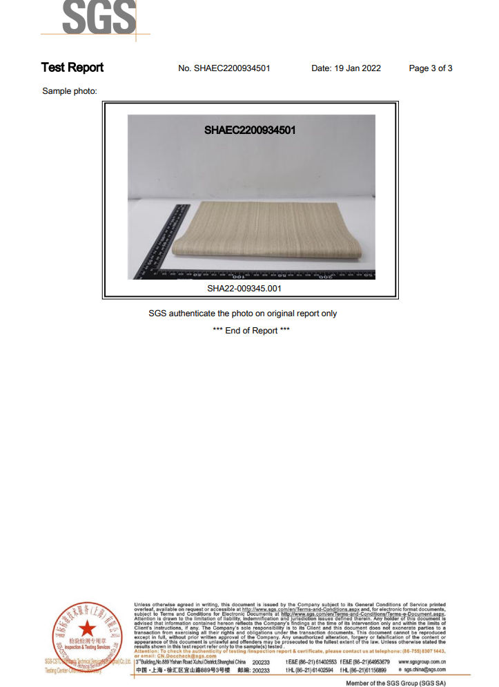 SGS authenticate PVC decorative film made by Qingdao Unique New Material
