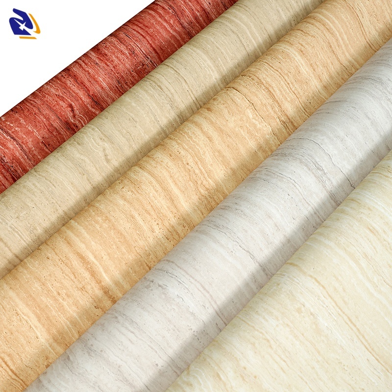Soft Touch Limestone PVC Decorative Film For Wall Panel WPC SPC MDF Furniture Interior Decor